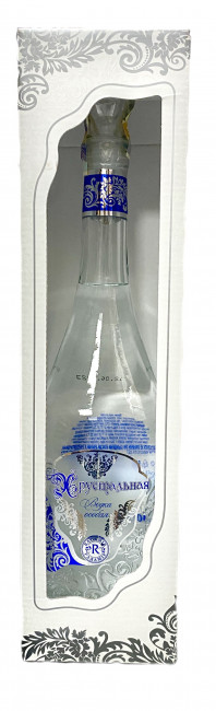detail Vodka premium Kryštál 1L v darčekovom obale