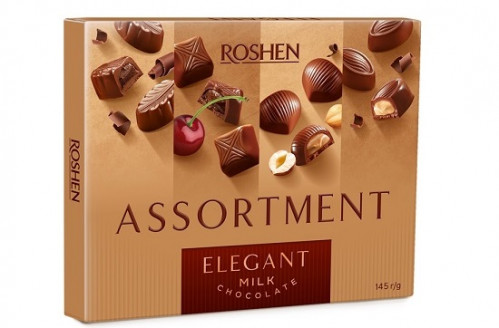 Bonboniéra Assortment Elegant mliečna čokoláda 145g Roshen