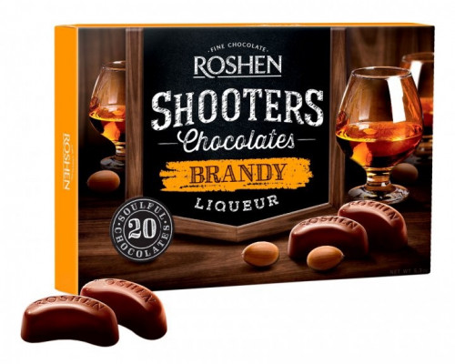 Bonboniéra s brandy likérom 150g Roshen Shooters
