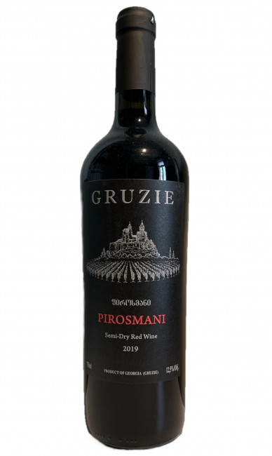 detail Polosuché červené vino Pirosmani Gruzínsko 0,75L