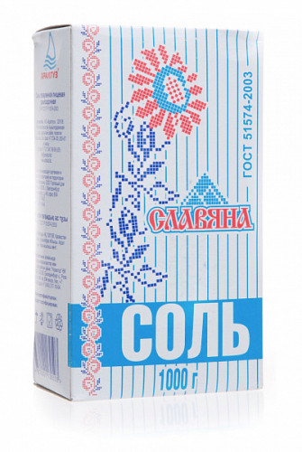 Soľ Slavyanochka 1kg kartón