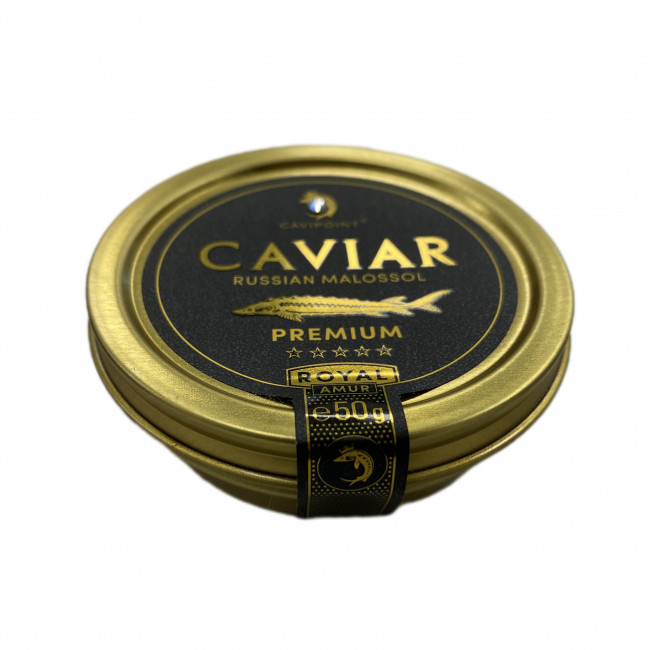 detail Kaviár čierny Royal Diamond 50g (plech) Cavipoint