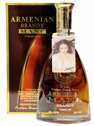 Brandy MANE 5 rokov 0,5L 40%  PROSHYAN