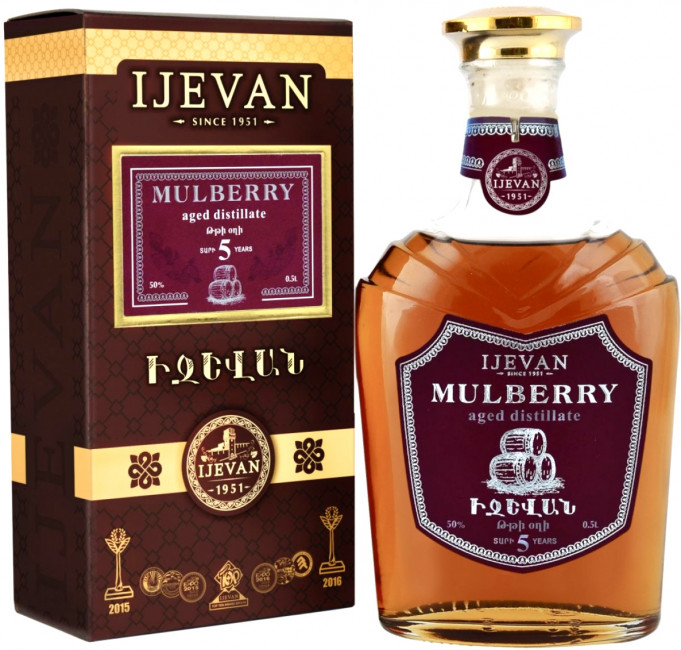 detail Brandy Mulberry 5 rokov 0,5L 40% IJEVAN