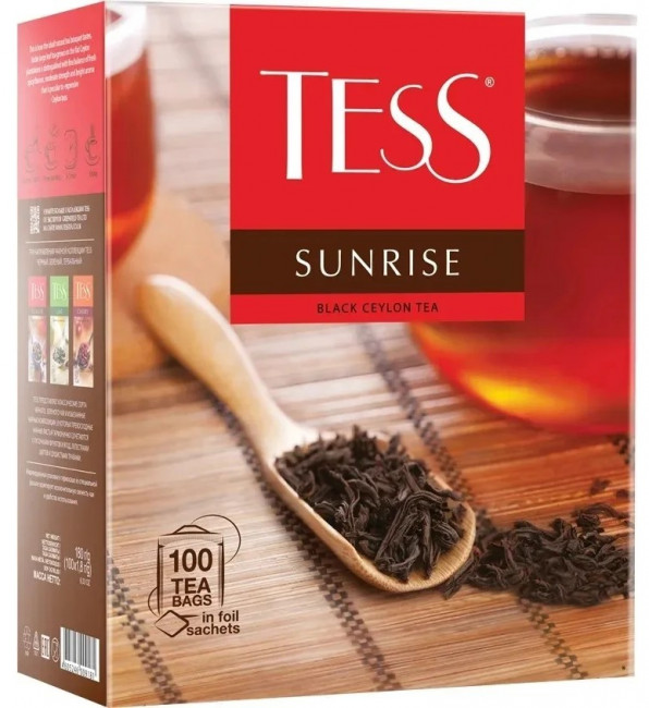 detail Čierny čaj Sunrise 100 * 1,8 g Tess