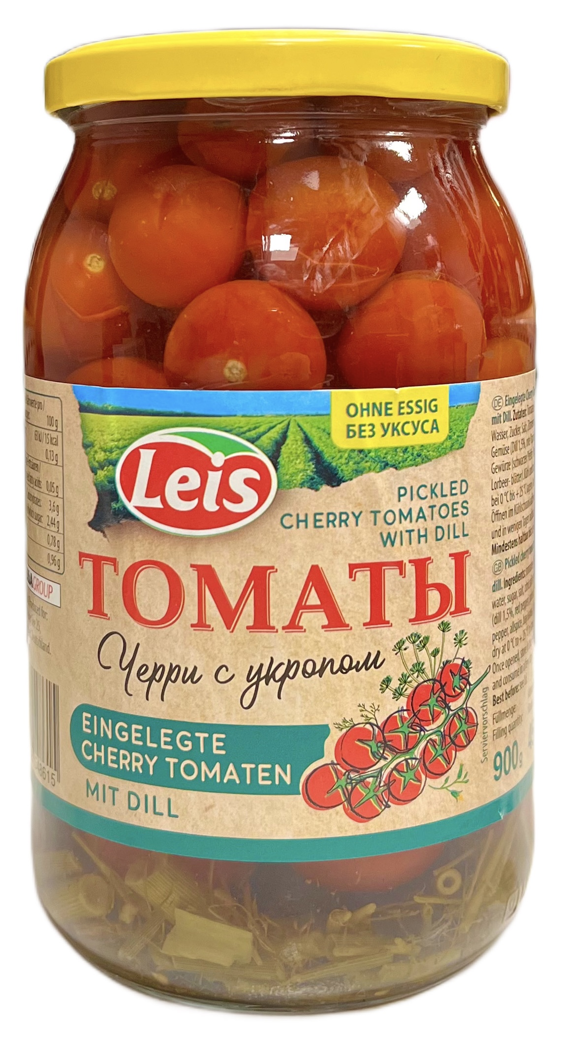 Cherry-paradajky s kôprom 900ml Leis