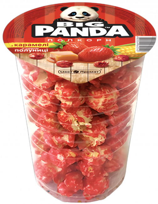 detail Popcorn s jahodovou príchuťou 60g Big Panda