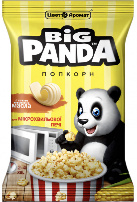 detail Popkorn s máslovou ​​príchuťou 100 g Big Panda