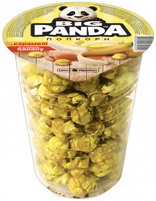 detail Popcorn s banánovou príchuťou 60g Big Panda