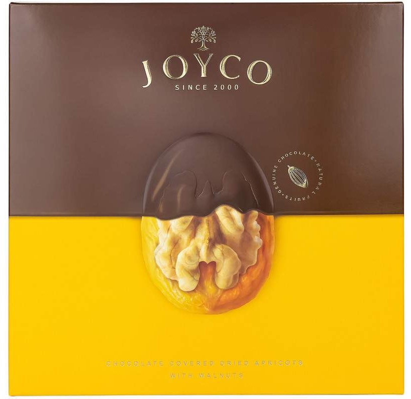 Sušené marhule v čokoláde s vlašskými orechmi 150g Joyco
